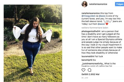 Plus-Size-Model Natalie Hage bei einem Shooting