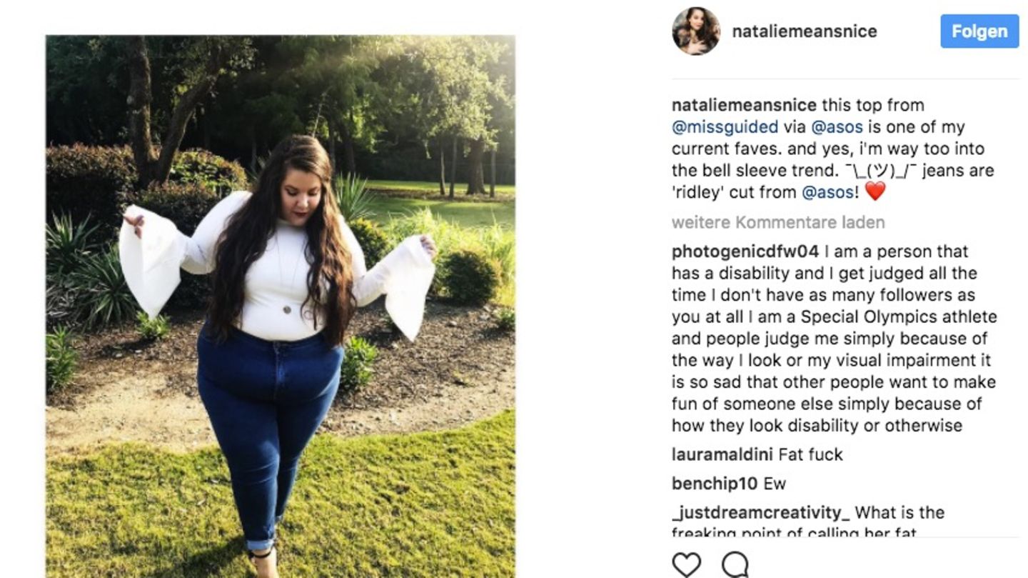 Plus-Size-Model Natalie Hage bei einem Shooting