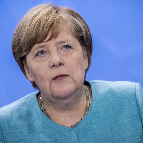 Bundeskanzlerin Angela Merkel während einer Pressekonferenz in Berlin