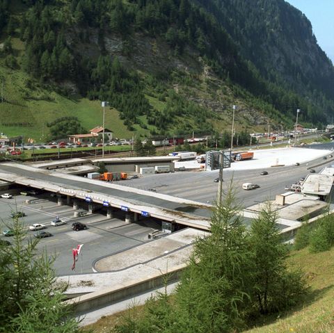 Die Zollstation am Brennerpass in Österreich