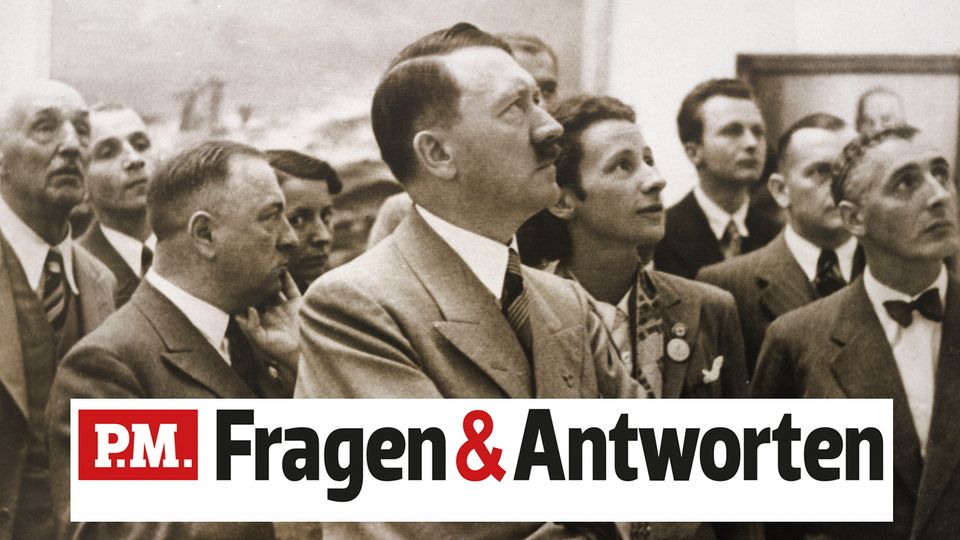 Adolf Hitler auf einer Kunst-Ausstellung
