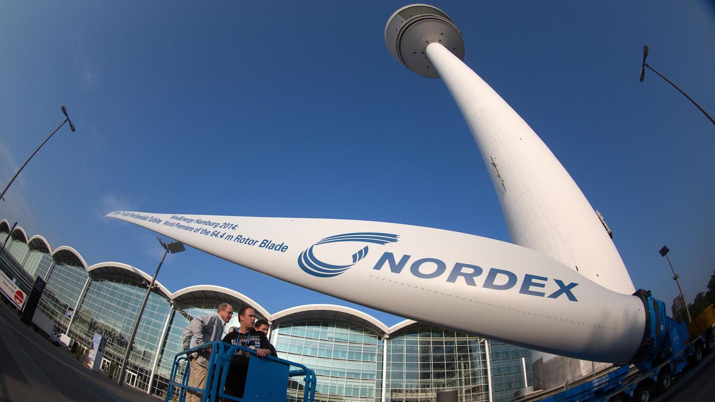 Rotorblatt eines Windrads der Firma Nordex