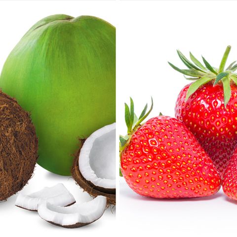 Links ist eine Frucht und rechts eine Nuss. Bitte was? Wir klären auf!