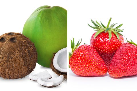 Links ist eine Frucht und rechts eine Nuss. Bitte was? Wir klären auf!