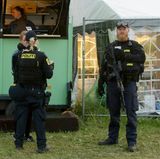 Polizei auf dem Roskilde Festival