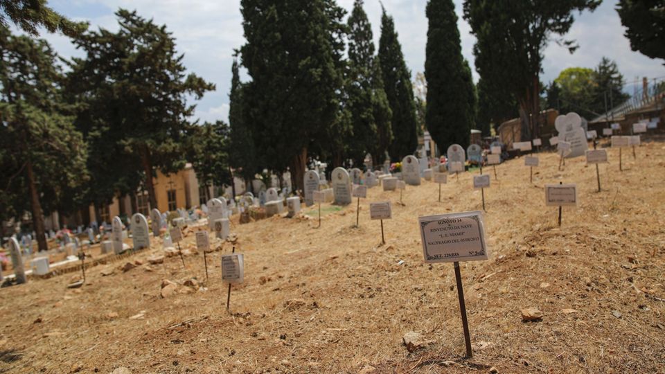 Auf dem Santa Maria dei Rotoli Friedhof in Palermo werden jene begraben, die ihre Flucht nach Europa nicht überlebten