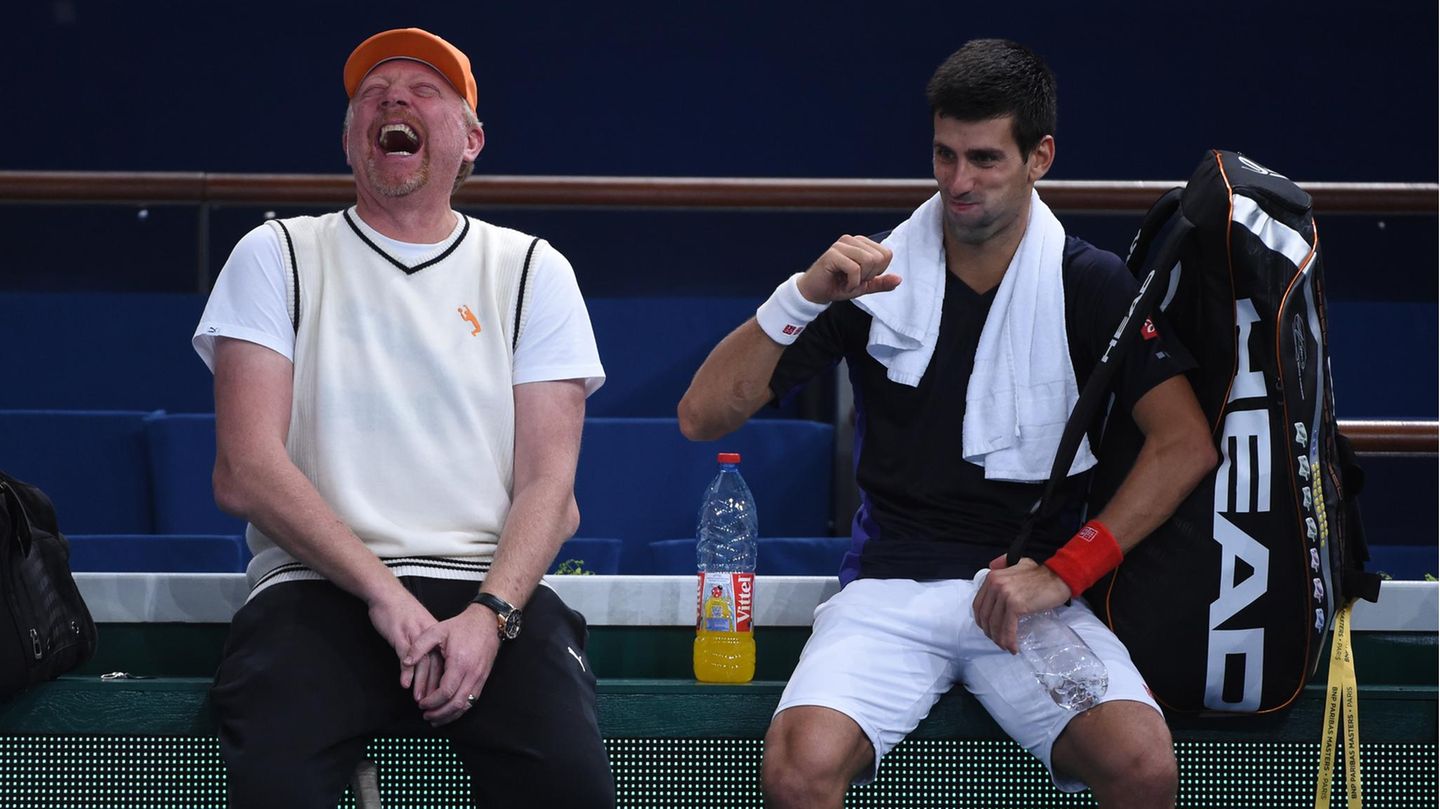 Boris Becker und Novak Djokovic
