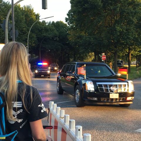Wie viele Fahrzeuge sind es?: G20: Und plötzlich fährt Trump (samt Kolonne) an dir vorbei