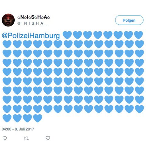 Sympathie für die Polizei in den sozialen Medien