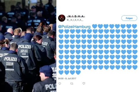 Sympathie für die Polizei in den sozialen Medien