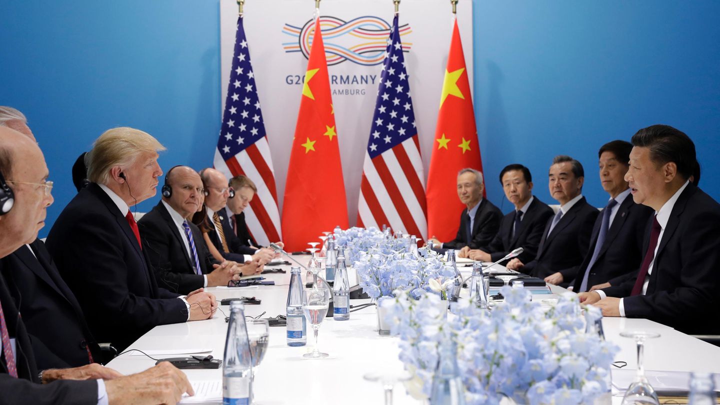 G20: Donald Trump bei Gesprächen mit dem chinesischen Präsidenten Xi Jinping