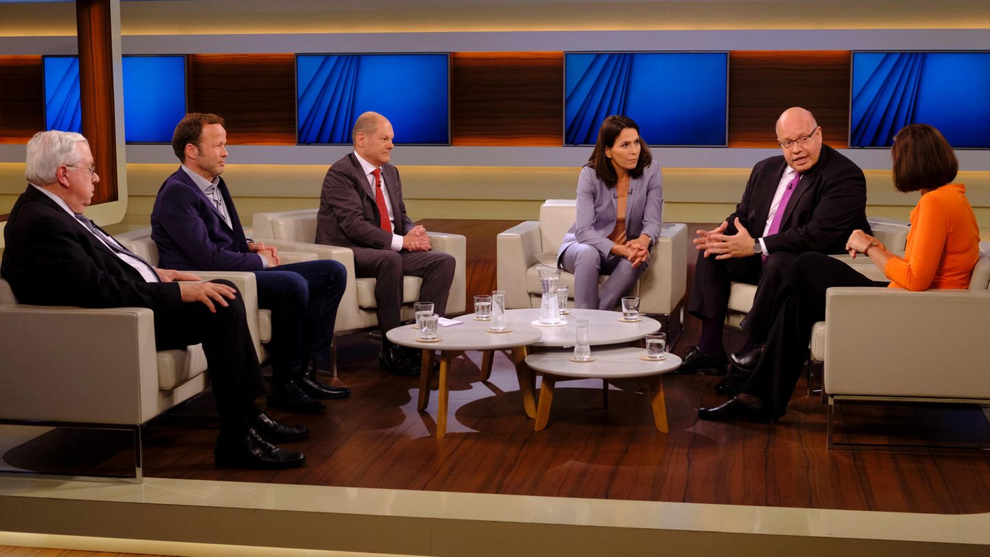 Aufnahme aus dem Studio der Anne Will-Talkshow