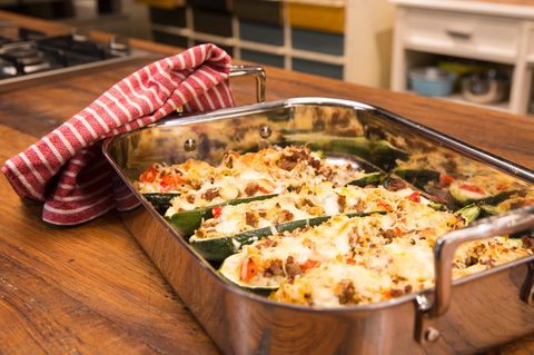 Gefüllte Zucchini