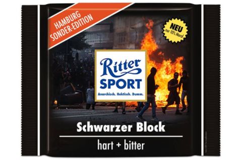 Ritter Sport G20-Edition: Der Snack für Leckermäuler mit Vermummungsfetisch