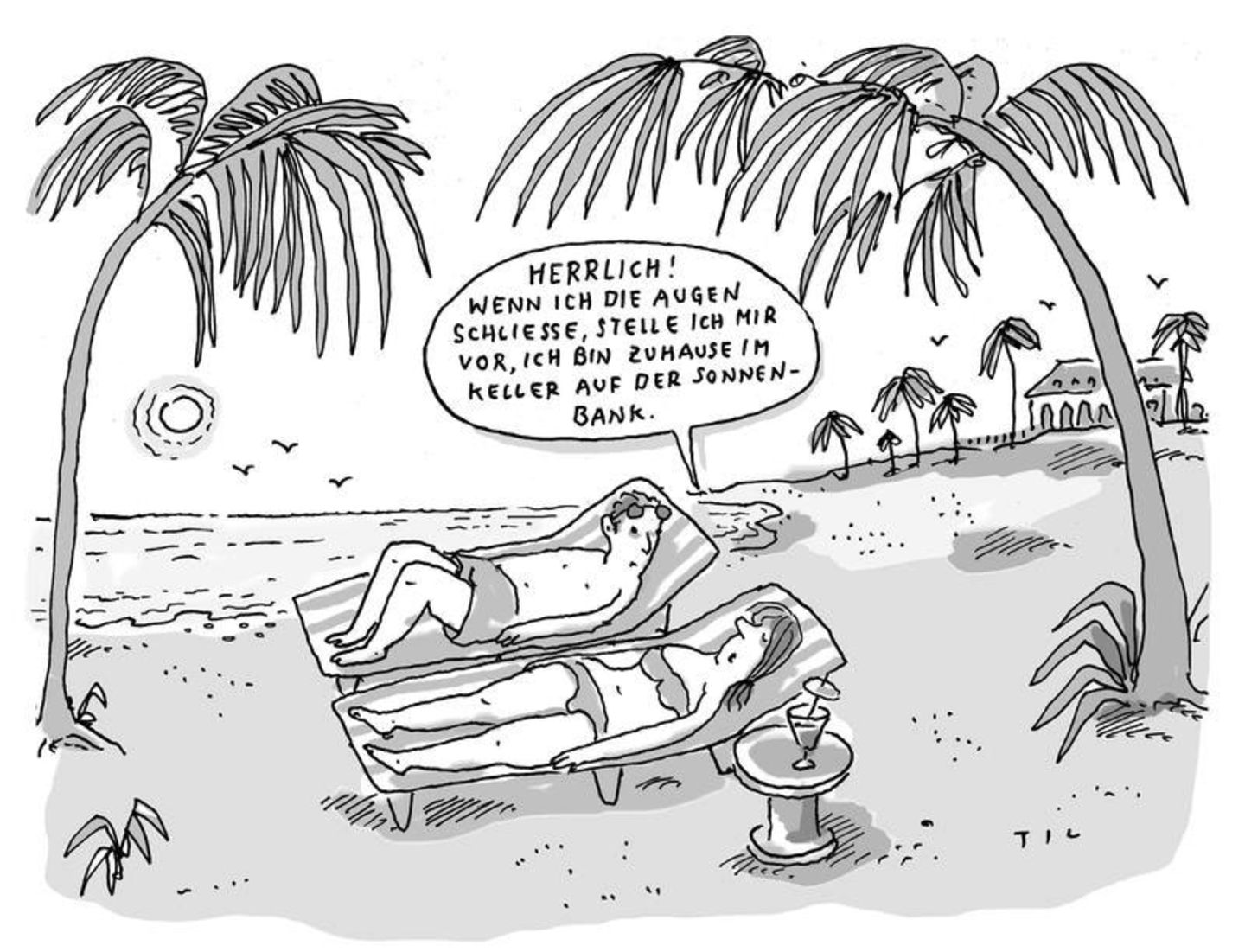 Urlaubs-Cartoons: So anstrengend können Ferien sein