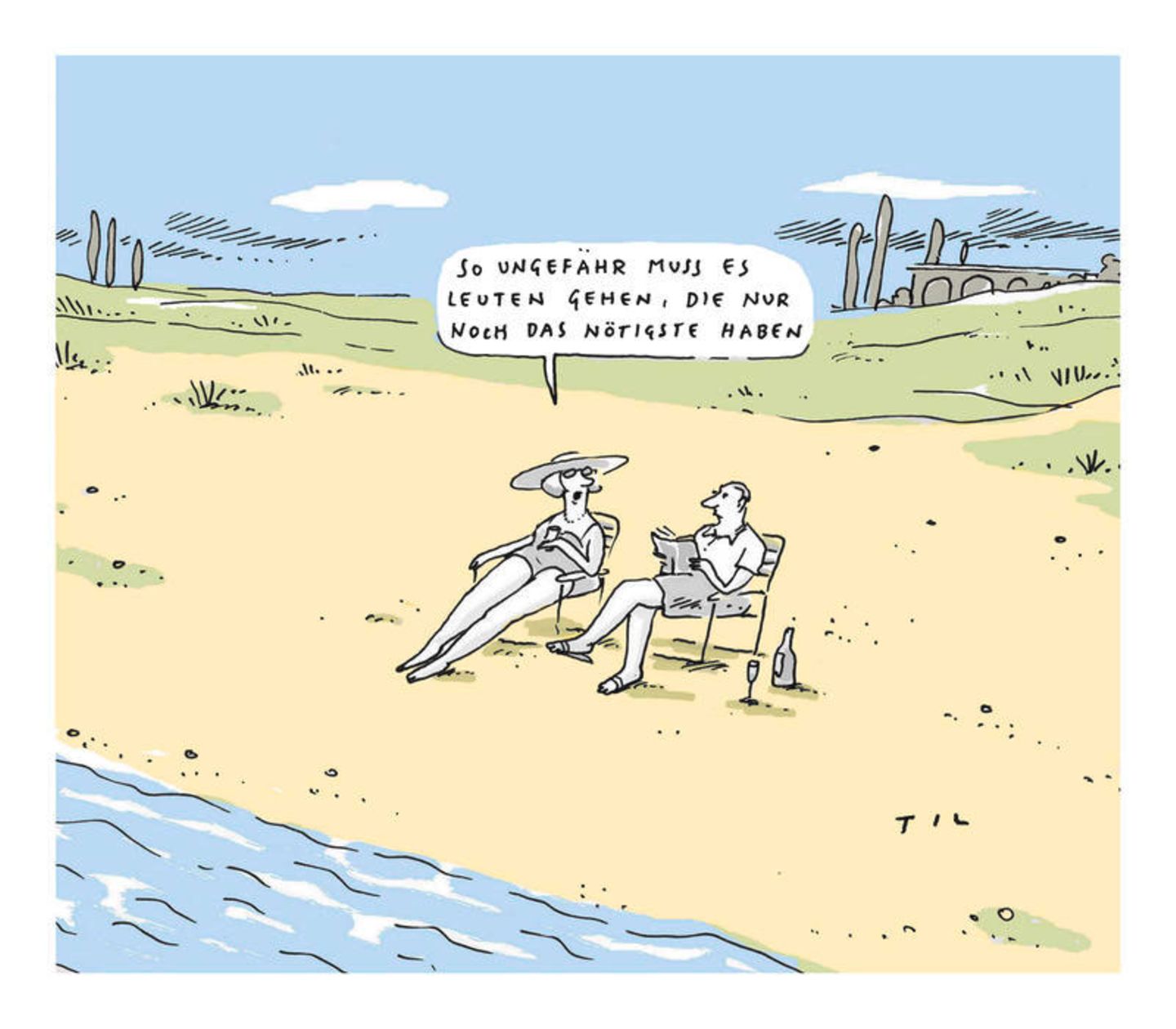 Urlaubs-Cartoons: So anstrengend können Ferien sein