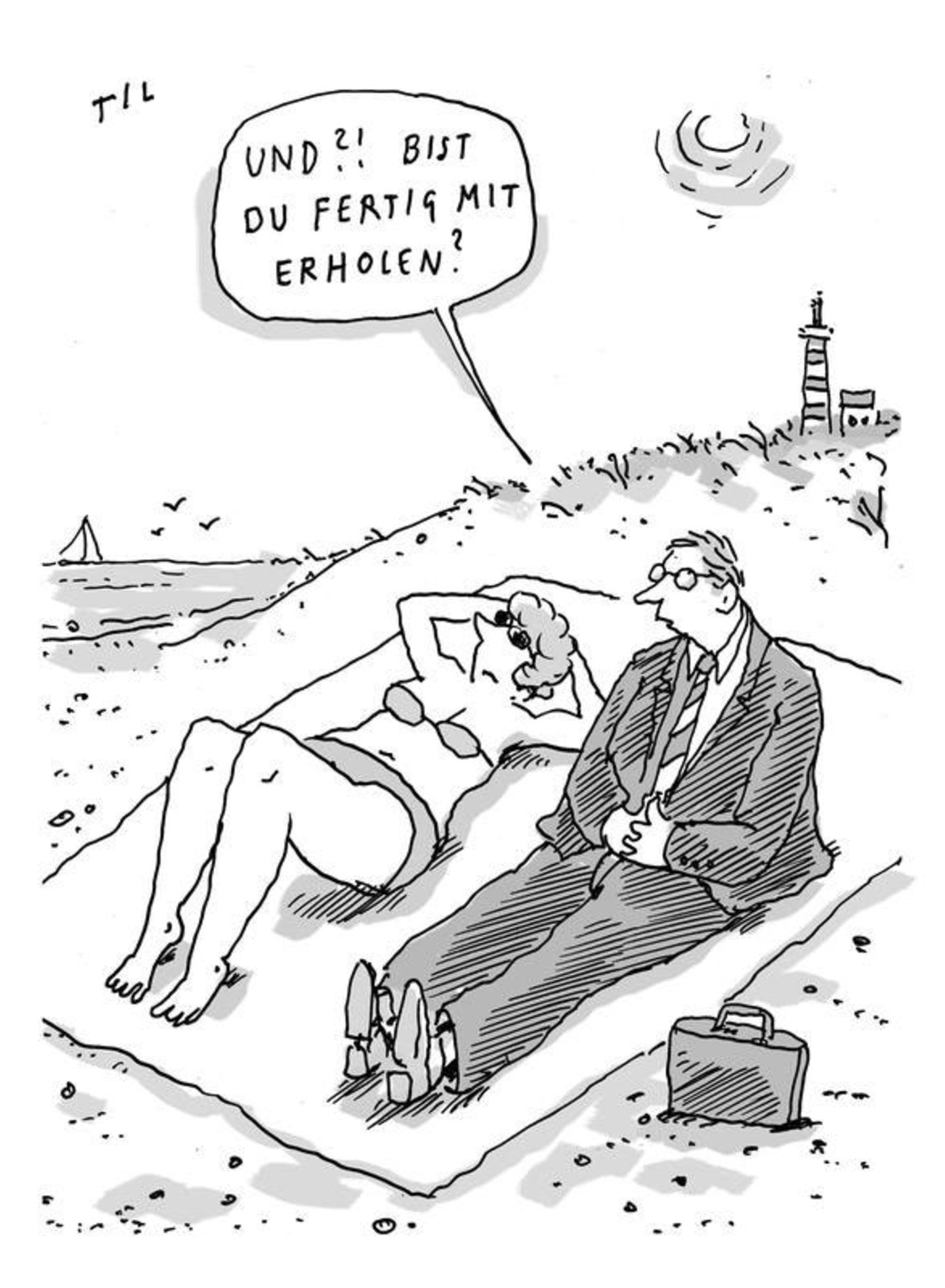 Urlaubs-Cartoons: So anstrengend können Ferien sein