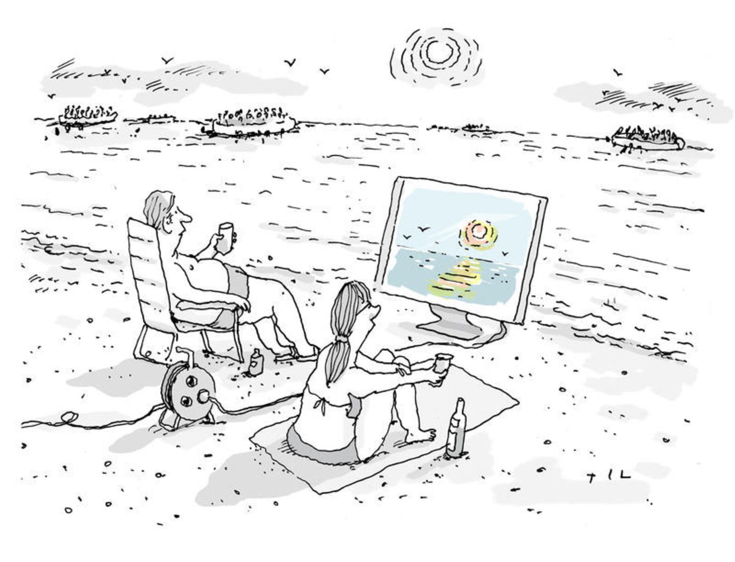 Urlaubs-Cartoons: So anstrengend können Ferien sein