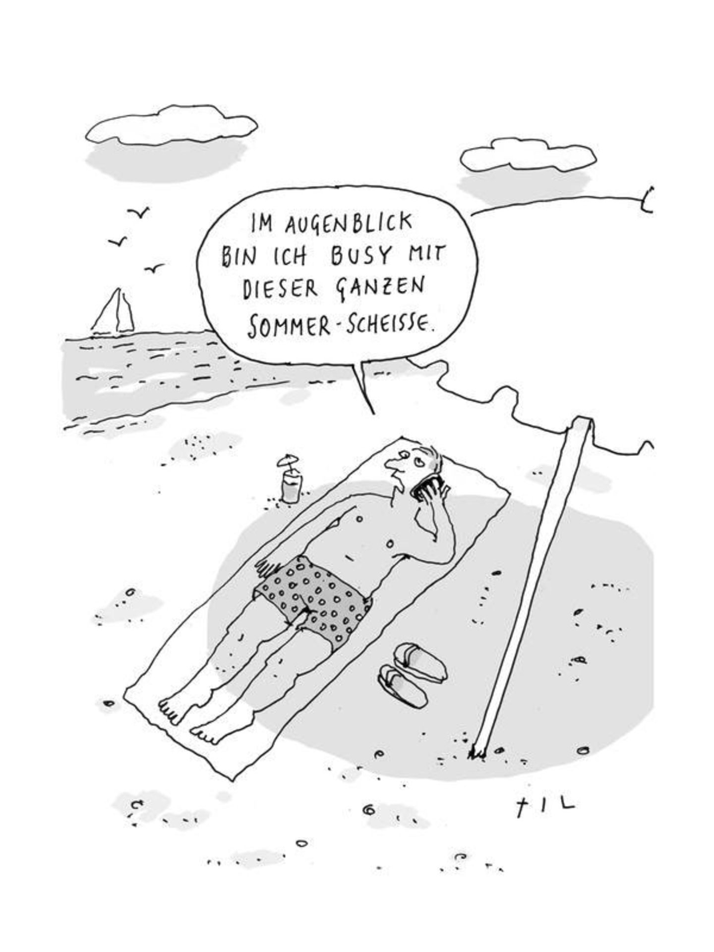 Urlaubs-Cartoons: So anstrengend können Ferien sein