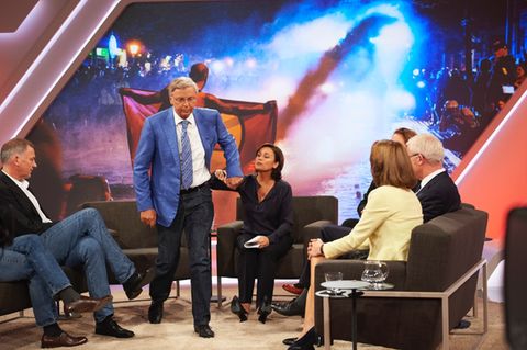 Moderatorin Sandra Maischberger konnte CDU-Innenpolitiker Wolfgang Bosbach nicht mehr in ihrer Talkrunde zum G20-Gipfel halten