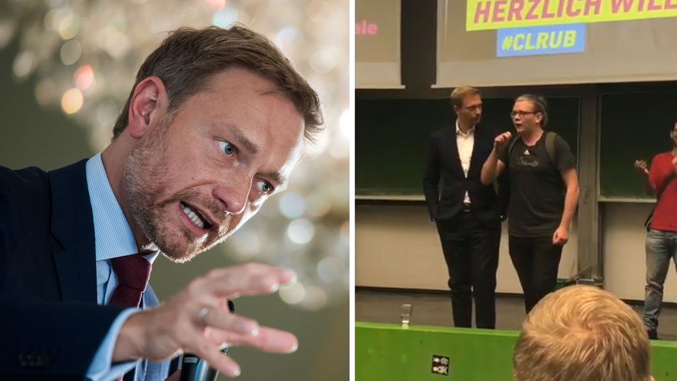 Uni-Auftritt: Studenten brüllen Christian Lindner an - FDP-Chef kontert schlagfertig Uni-Auftritt: Studenten brüllen Christian Lindner an - FDP-Chef kontert schlagfertig