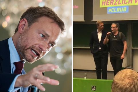 Uni-Auftritt: Studenten brüllen Christian Lindner an - FDP-Chef kontert schlagfertig