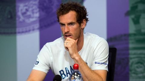 Andy Murray nach seiner Niederlage gegen Sam Querrey beim Tennisturnier in Wimbledon