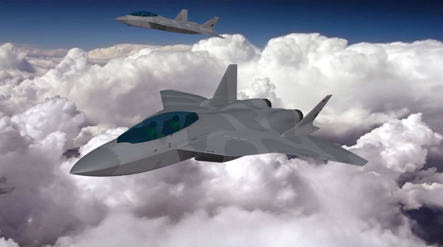 Airbus hat vor einem Monat dies Vision eines Future Combat Air Systems vorgestellt.