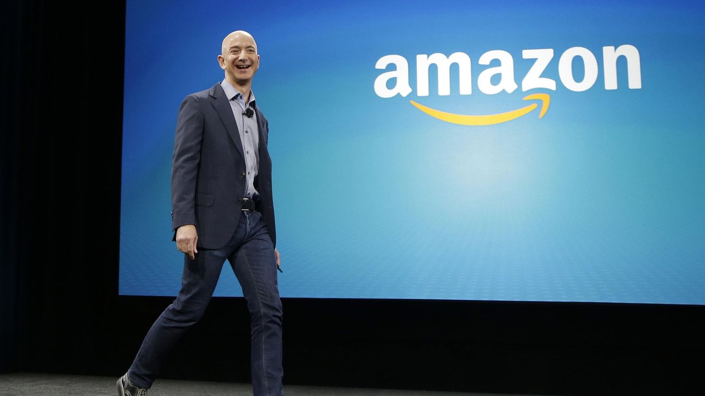 Amazon-Chef Jeff Bezos bei des Präsentation des neuen Amazon Fire Phone in Seattle