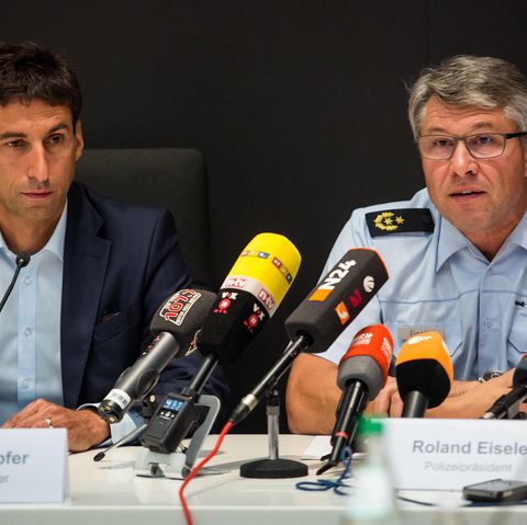 Matthias Klopfer (l.), Oberbürgermeister von Schorndorf und Roland Eisele (r.), Polizeipräsident in Aalen