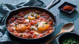 Essen Sie sich an Eiern satt  Sie sind wahre Sattmacher und reich an Proteinen. Reichern Sie Ihre Gerichte daher nicht mit Sättigungsbeilagen, sondern Eiern an. Ein geniales Rezept dafür ist Shakshuka - so haben Sie Spiegeleier noch nie gegessen.