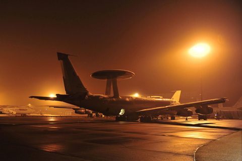 Awacs-Aufklärungsflugzeuge auf dem Nato-Stützpunkt Konya in der Türkei (Archivbild)