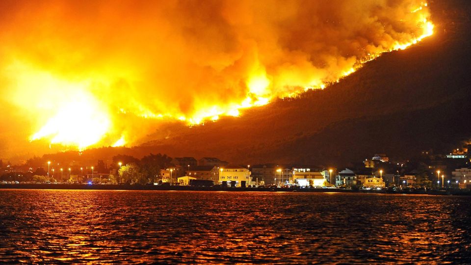 Brände im Urlaubsort Split in Kroatien