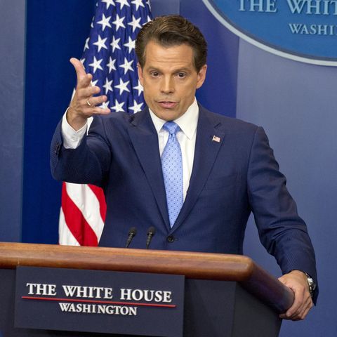 Der neue Kommunikationschef von Donald Trump im weißen Haus bei seiner Rede zum Amstantritt