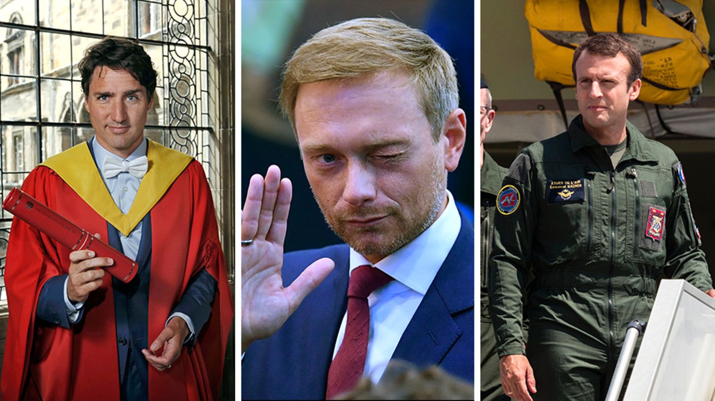 Kanadas Premier Justin Trudeau, FDP-Chef Christian Lindner oder Frankreichs Präsident Emmanuel Macron (v.l.n.r)