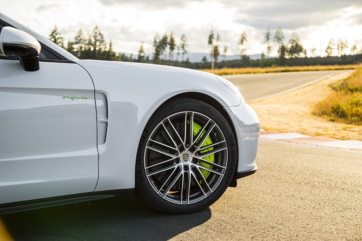Porsche Panamera Turbo S E-Hybrid - die Bremssättel sind gelbgrün lackiert