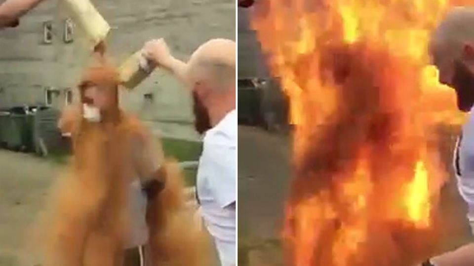 Kein Spaß mehr: Dänische Geburtstags-Tradition geht schief: Mann steht in Flammen