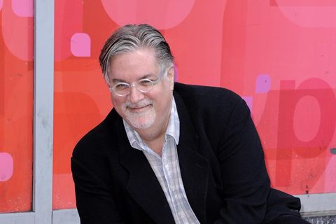 Matt Groening, Erfinder der Simpsons vor seinem Stern auf dem Walk of Fame