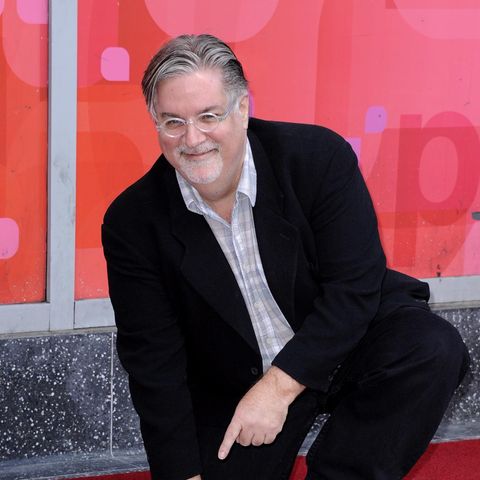 Matt Groening, Erfinder der Simpsons vor seinem Stern auf dem Walk of Fame