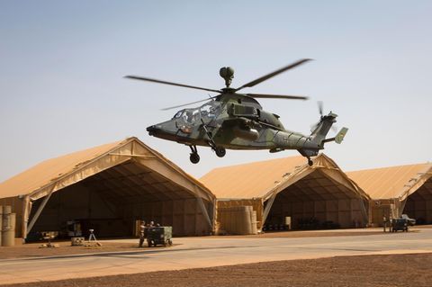Der Bundeswehrhubschrauber Tiger in Mali