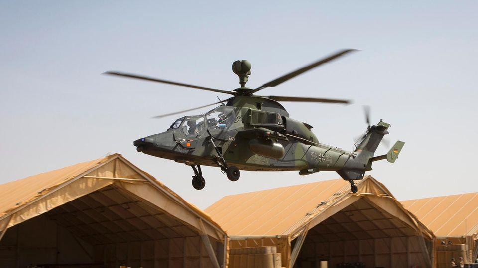 Der Bundeswehrhubschrauber Tiger in Mali