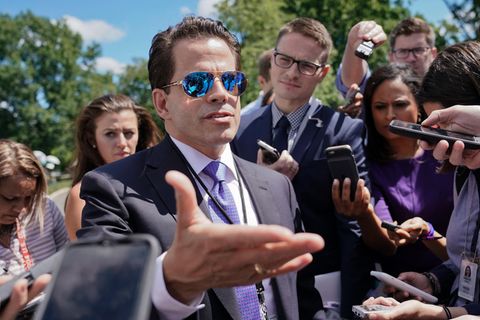 Donald Trumps Kommunikationschef Anthony Scaramucci bei einem Treffen mit der Presse in Washington