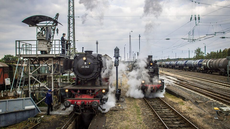 Dampflok-Nostalgie: Der Verein hat den ehemaligen Rangierbahnhof gemietet, um in Ruhe auszufahren Der Verein hat den ehemaligen Rangierbahnhof gemietet, um in Ruhe auszufahren