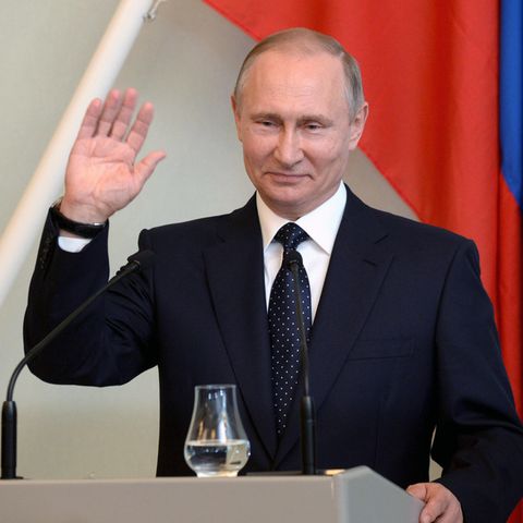 Wladimir Putin bei der Pressekonferenz in Finnland