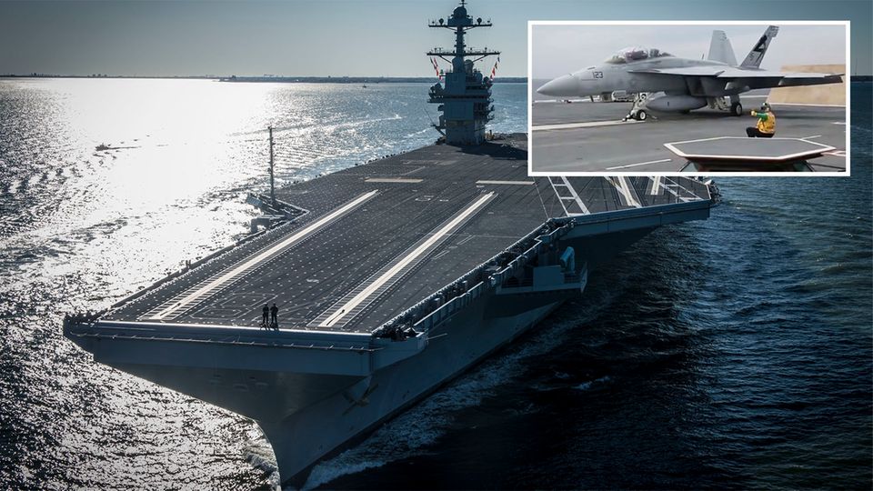 USS Ford Flugzeugträger Kampfjet