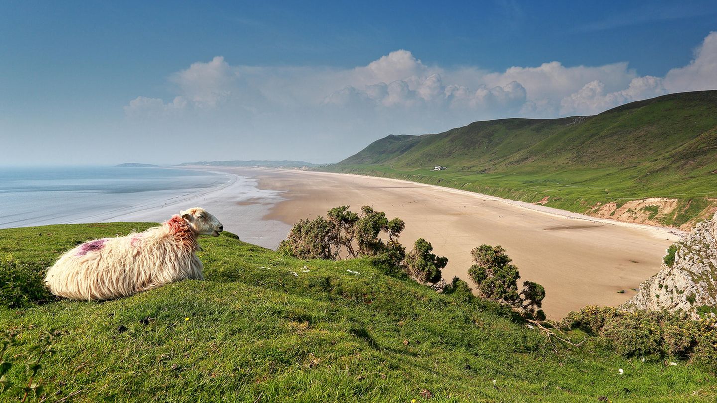 Rhossili Bay, Wales, Großbritannien