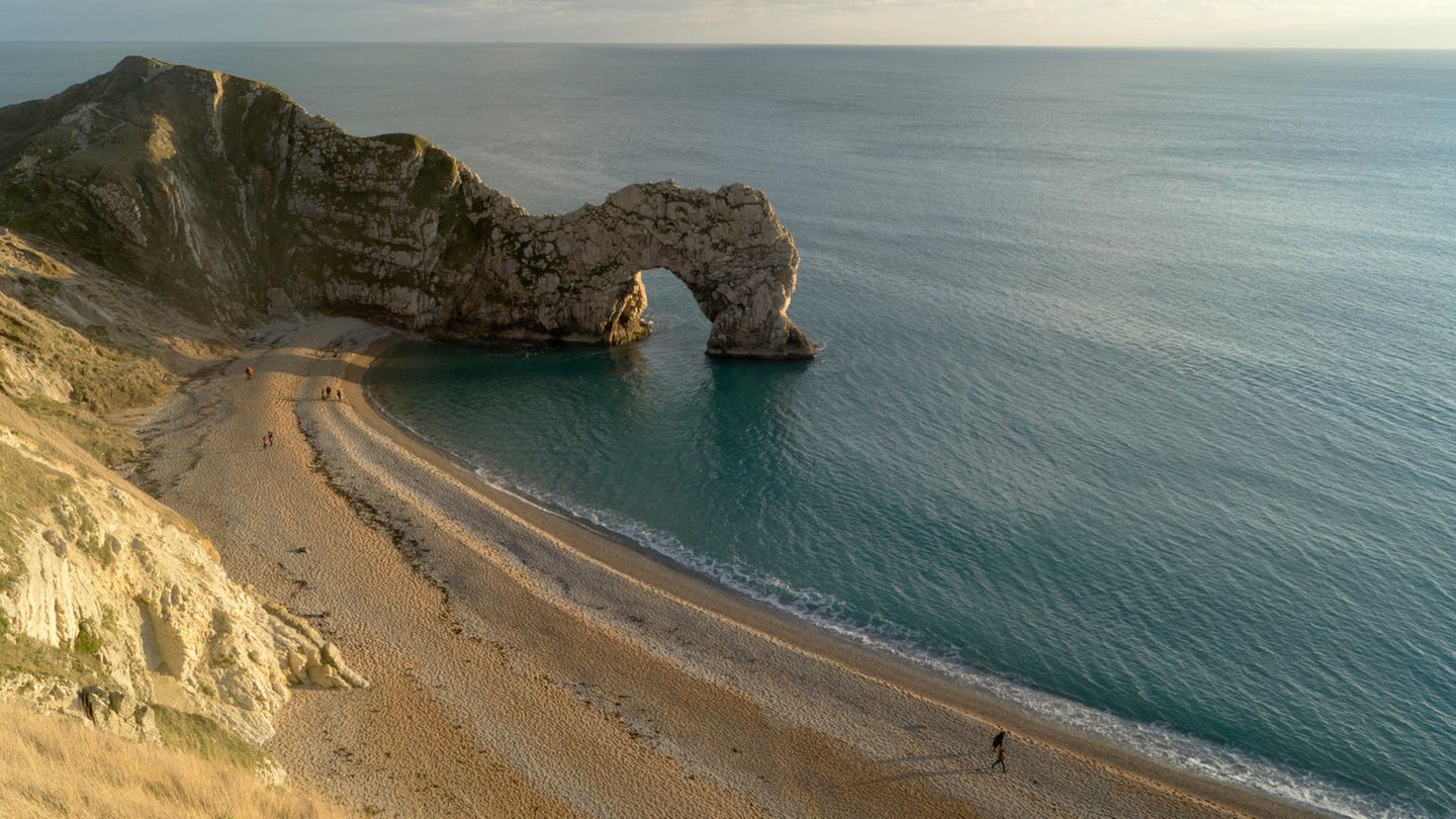 Durdle Door Beach, Dorset, Großbritannien