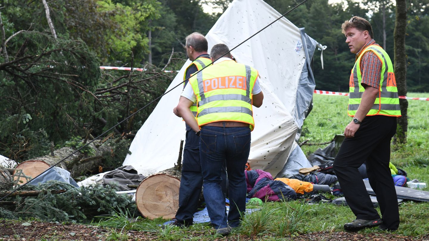 Unwetter Jugendlicher stirbt durch umgestürzten Baum STERN.de