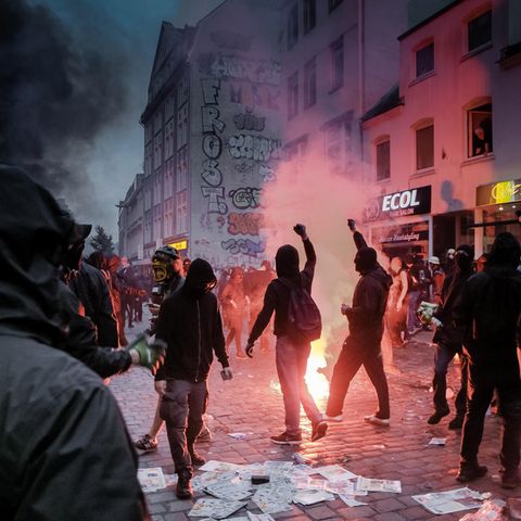 Der Schwarze Block randaliert beim G20-Gipfel in Hamburg
