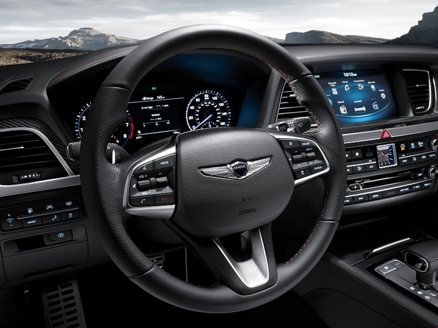 Die Instrumente des Genesis G 80 3.3 T Sport AWD